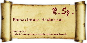 Marusinecz Szabolcs névjegykártya